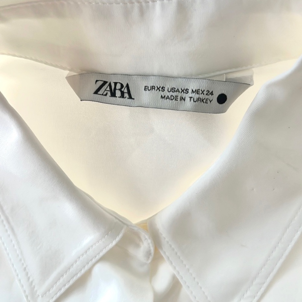 Zara,Lovely White, Cargo Pockets, Button Down Shirt, Excellent Condition XS - Picture 3 of 11
